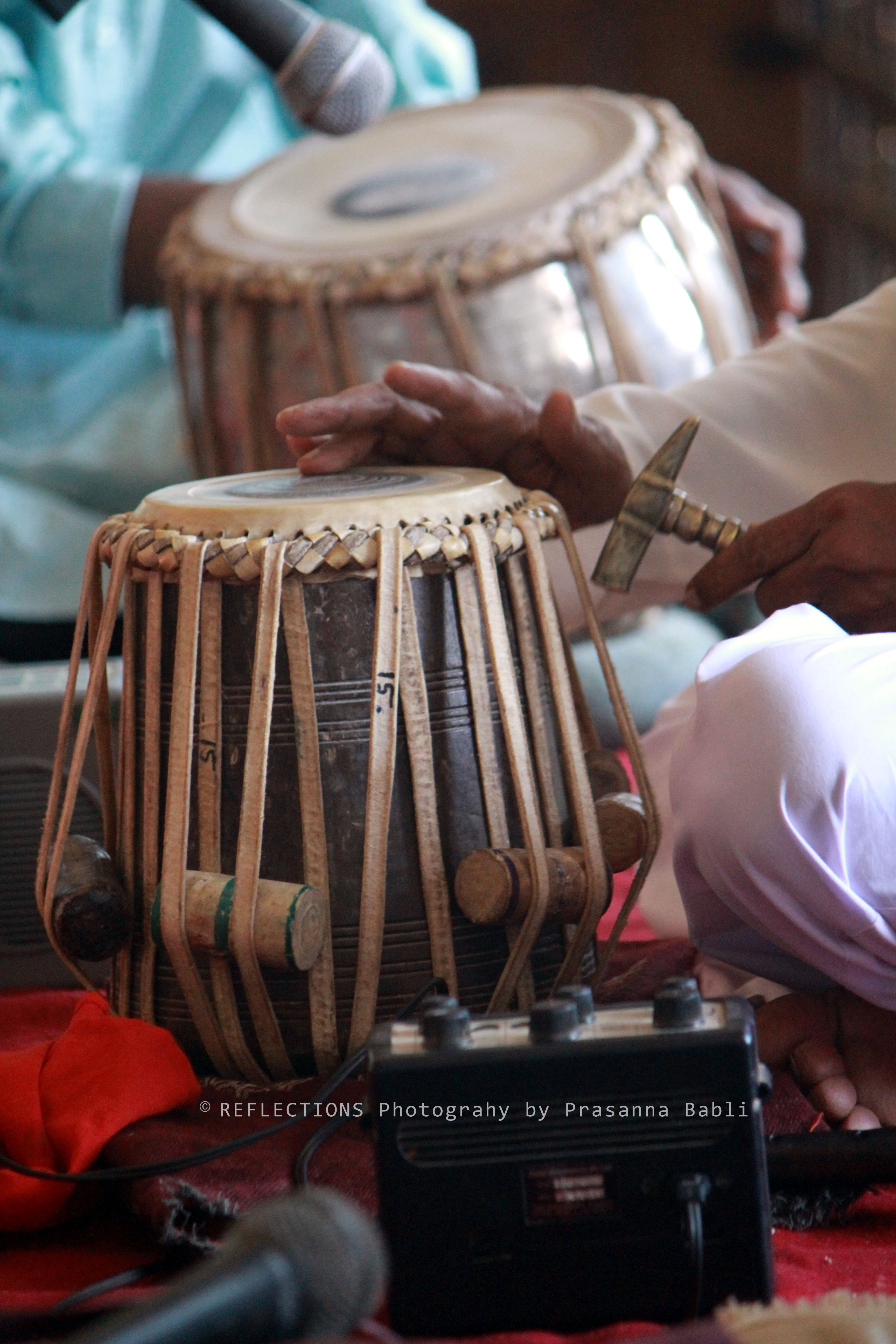 Tuning of the Tabla to get the right beat..